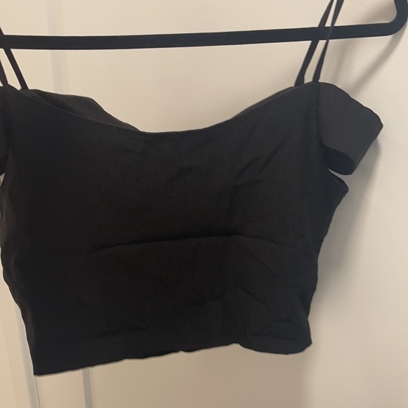 Black off the shoulder crop top - Picture 3 of 3